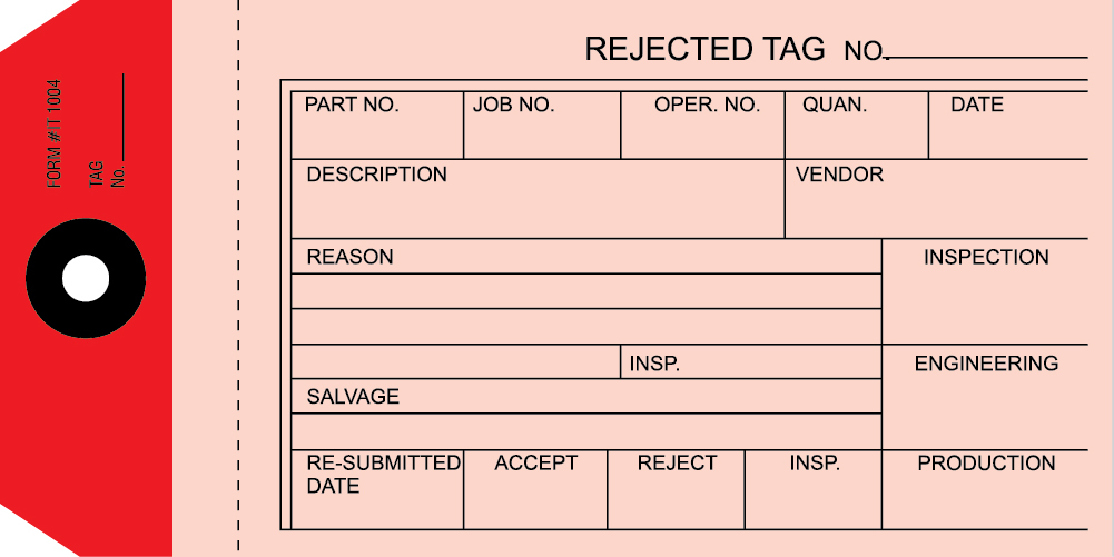 #6 2-Part Rejected Tags