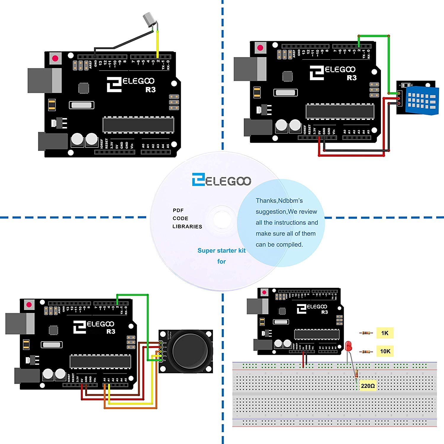 ELEGOO UNO Project Super Starter Kit with Tutorial - UNO-SKT