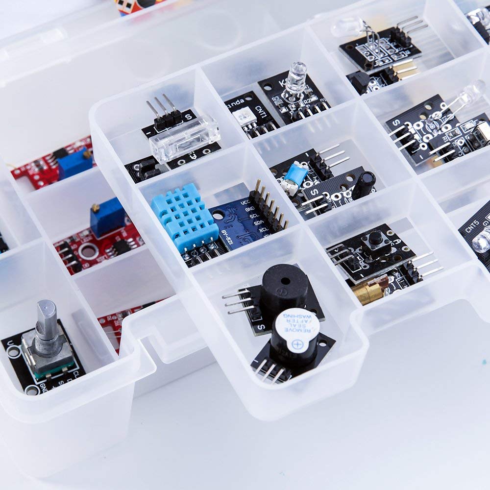 ELEGOO Upgraded 37 in 1 Sensor Modules Kit with Tutorial - ELEGOO-SMK
